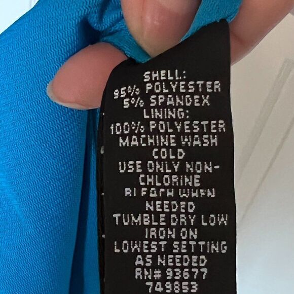 Nicole Miller Turquoise/Black/Multicolor Butterfly Dress Size M - Picture 7 of 7